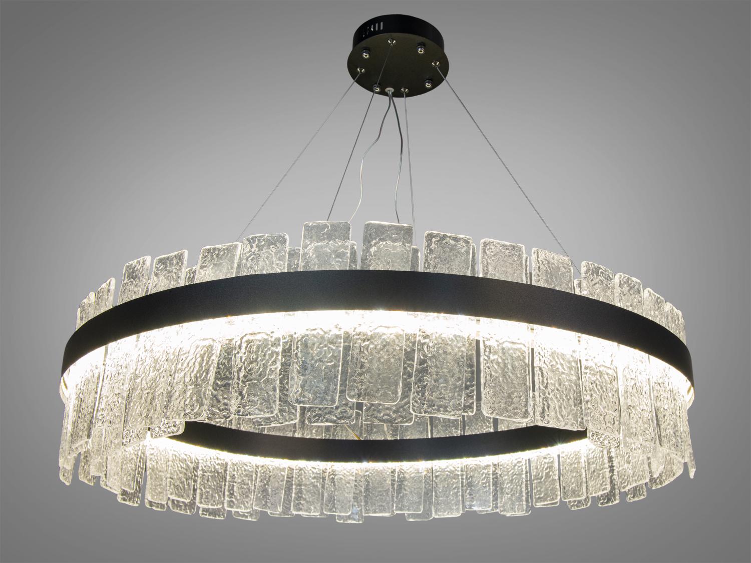 Люстра хрустальная светодиодная 190 Вт Черный (817/800PB)