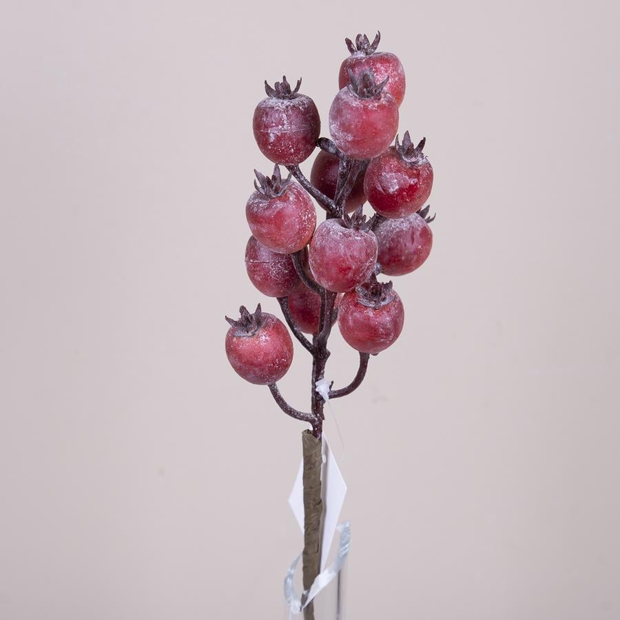 Искусственная ветвь ягоды шиповника Бордовый (1487-5)