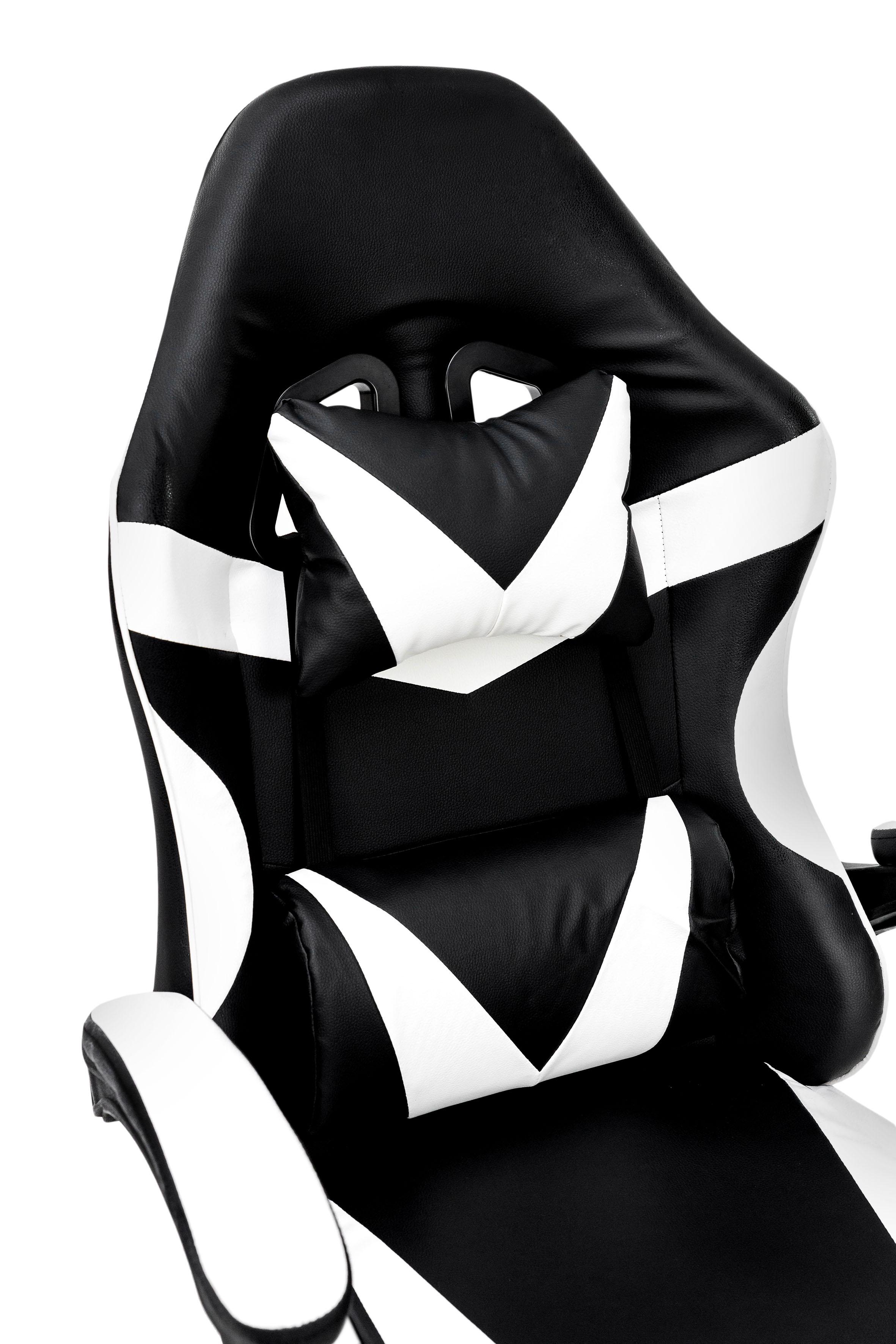 Крісло геймерське Мікс Меблі Слім механізм газліфт Чорний/Білий (А0055668) - фото 7