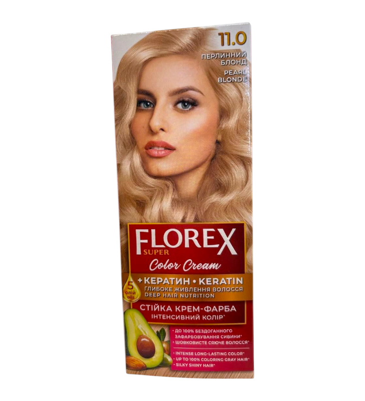 Крем-краска для волос стойкая Florex Super 11.0 Жемчужный блонд