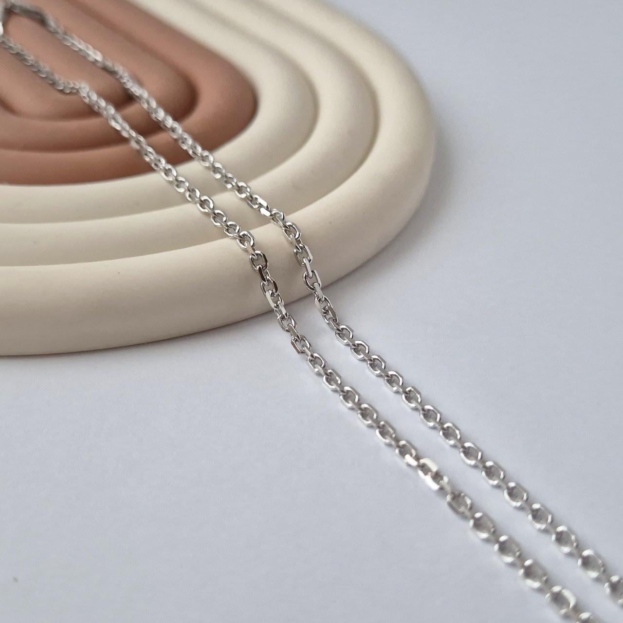 Серебряная цепочка Цепочка Якорь 50 см серебро 925 пробы родованное 3,28 г (ad50rod)