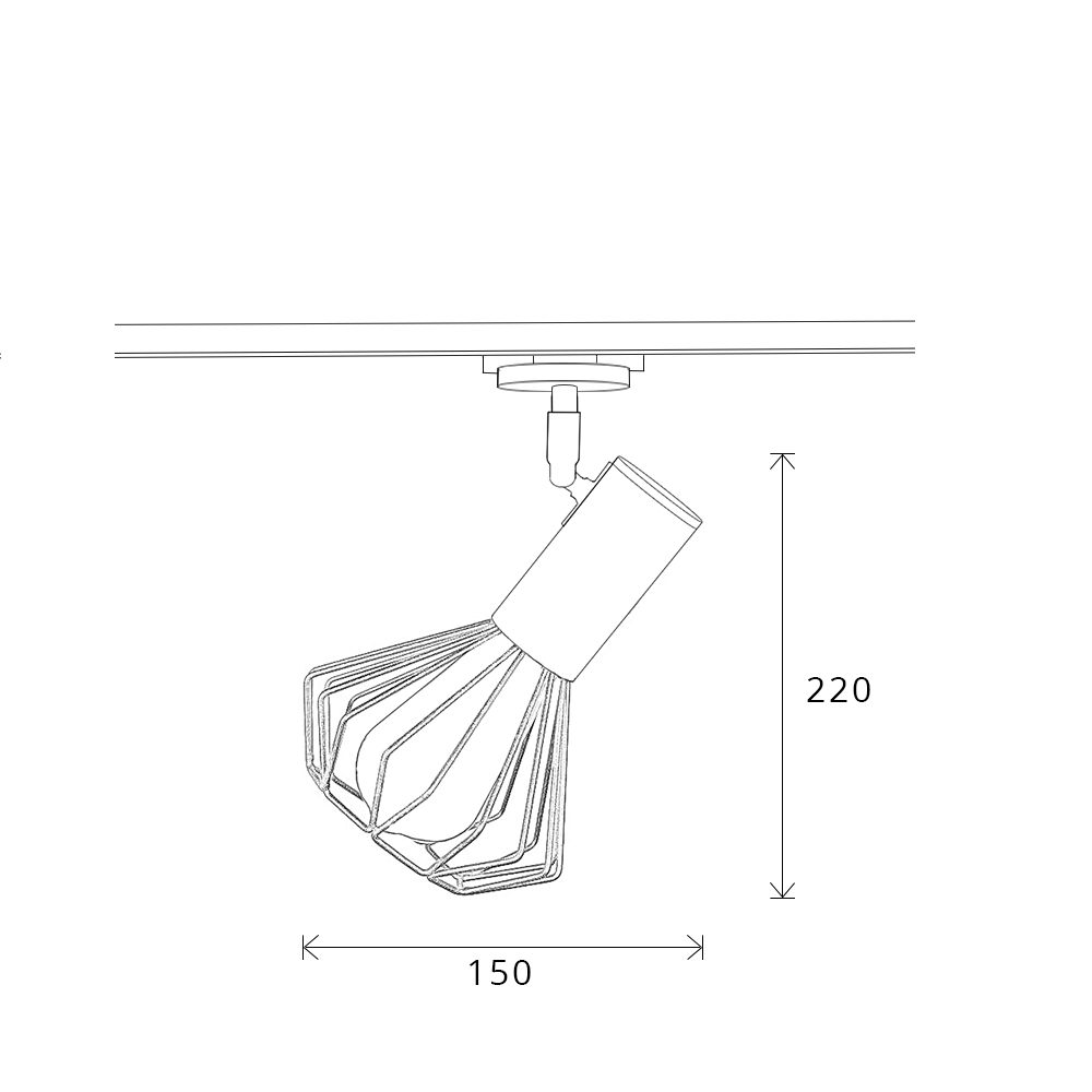 Світильник трековий MSK Electric Diadem в стилі лофт NT 22151-1 WH - фото 2