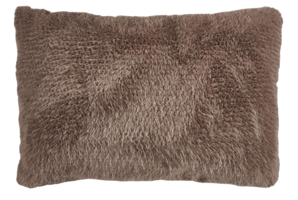 Декоративная подушка искусственный мех 35x50 см Коричневый (78f1a875)