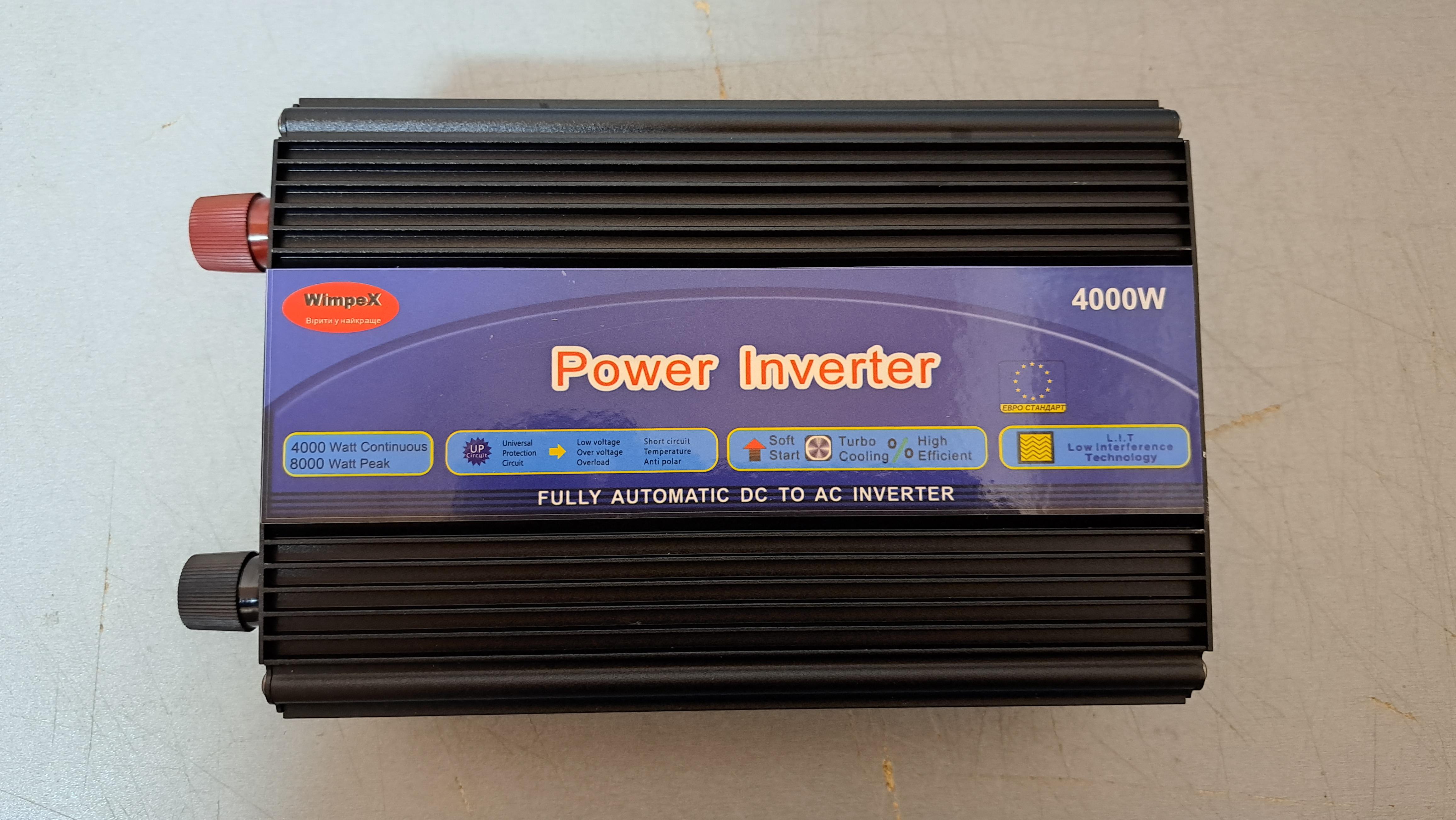 Преобразователь напряжения WIMPEX 12-220V 4000W с плавным пуском - фото 8 Преобразователь напряжения WIMPEX 12-220V 4000W с плавным пуском - фото 8