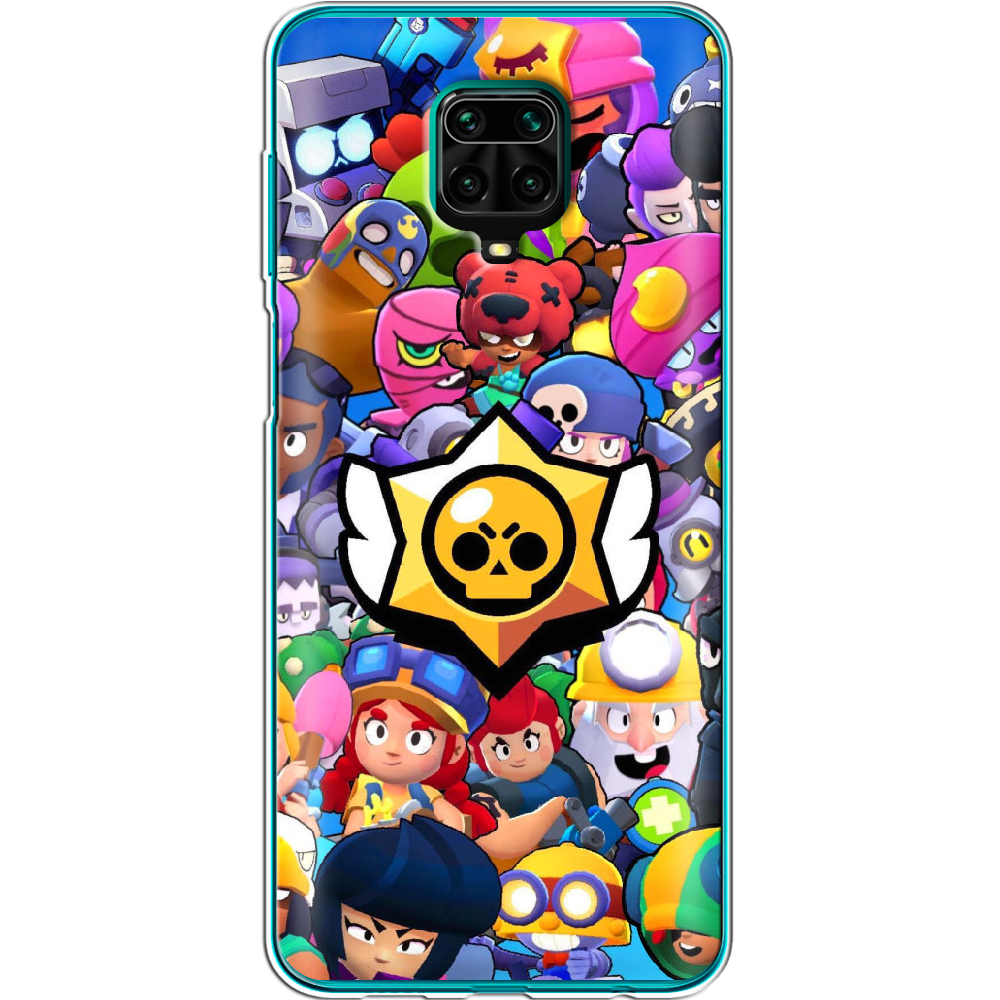 Чехол Boxface Xiaomi Redmi Note 9S Brawl Stars Прозрачный силикон (39475-up2389-39475)