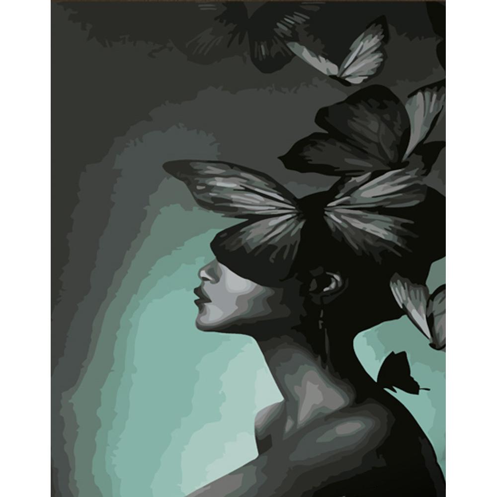Картина по номерам Strateg Премиум Мысли-бабочка с лаком 30x40 см (Str-SS6758)