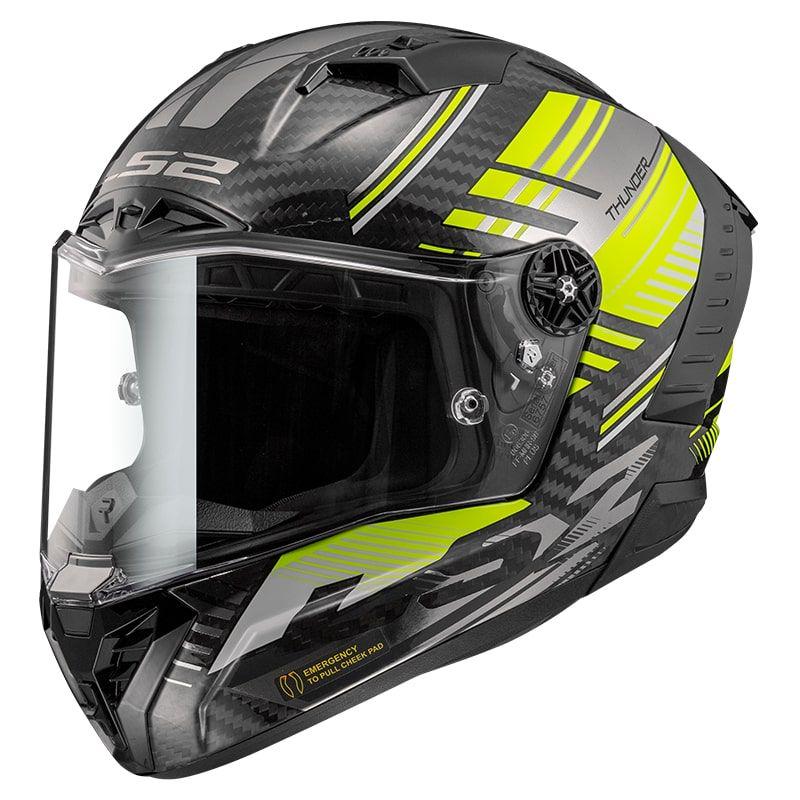 Мотошлем LS2 FF805 Thunder C Volt L Gloss Black/Hi-Vis Yellow (26167)