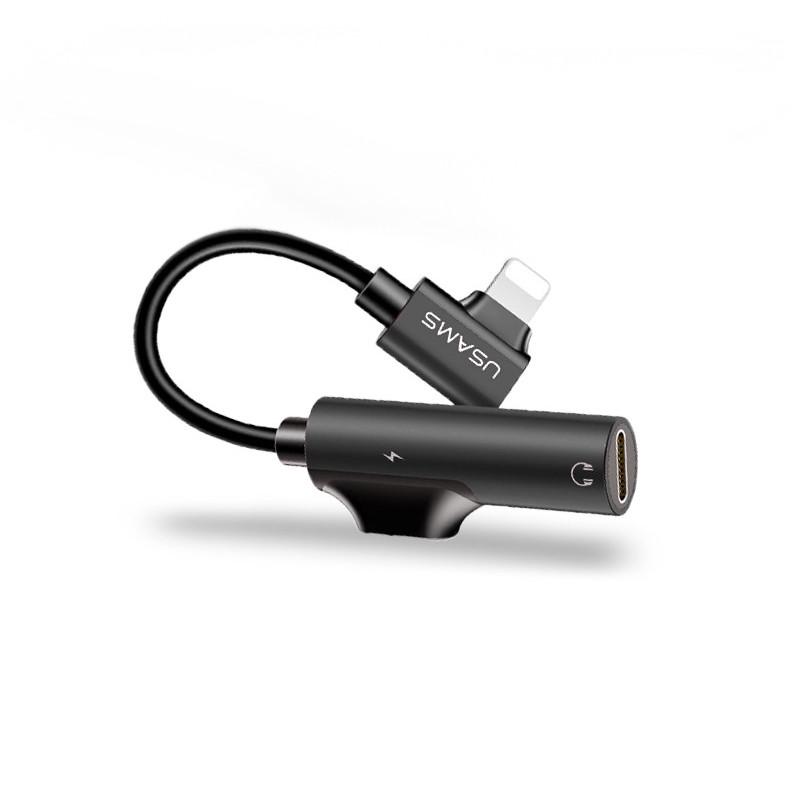 Переходник Usams AU02 Lightning iP Male to iP Female Черный