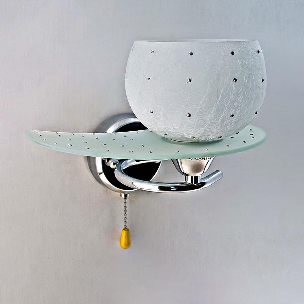 Светильник настенный Light House SU-19149/1W CR WT с рисунком Хром/Белый