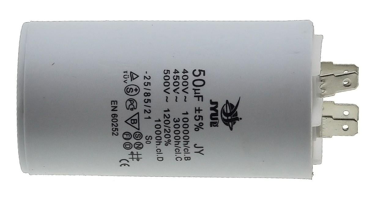 Конденсатор JYUL CBB-60H 50 мкф-450 VAC клеммы 50х92 мм