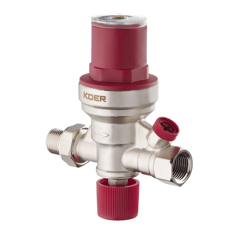 Клапан подпиточный KOER KR.1259 1/2" с выходом для подключения манометра (KR5635) Клапан подпиточный KOER KR.1259 1/2" с выходом для подключения манометра (KR5635)