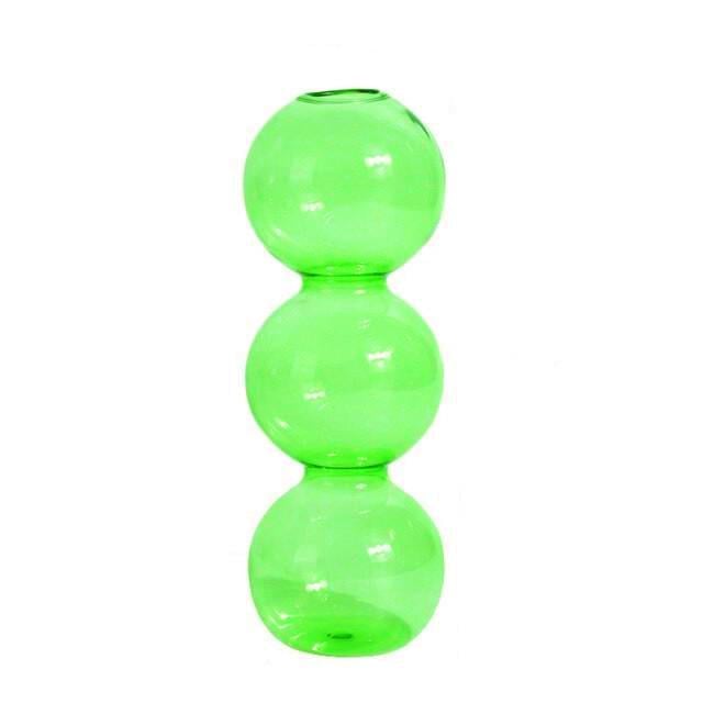 Ваза для цветов Remy-Decor Боно стеклянная декоративная 16,5 см Зеленый