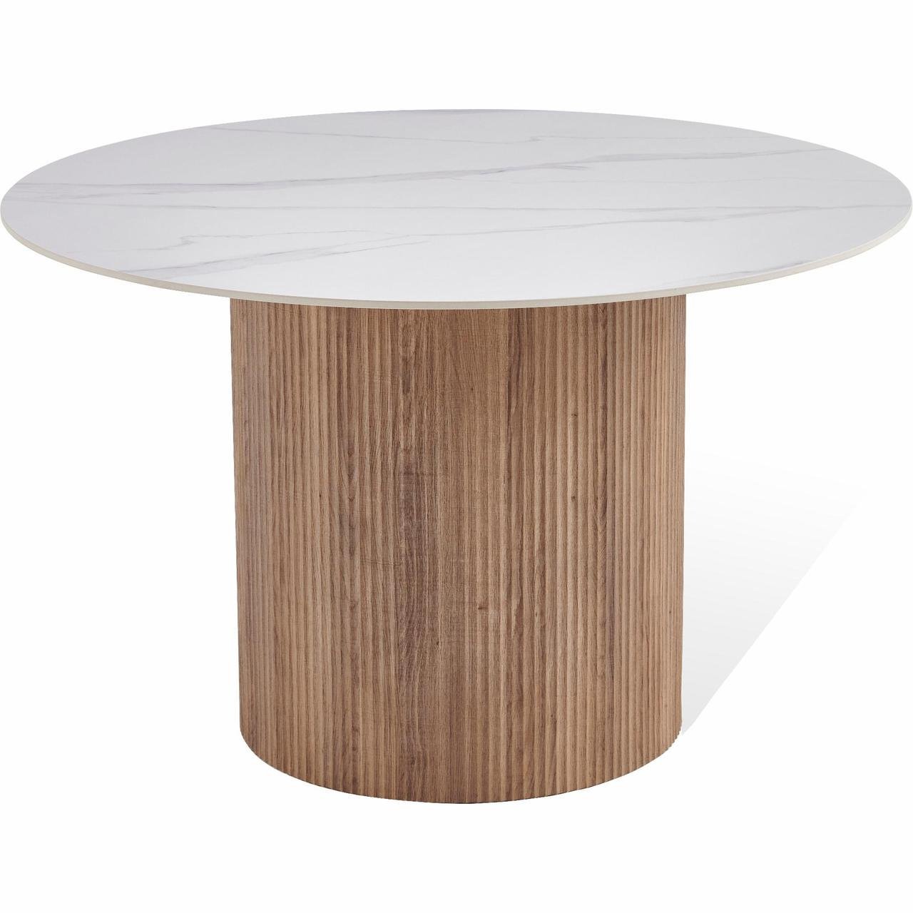 Стіл обідній Taris 4-місний 120 см Arctic ice top wooden base (13844)