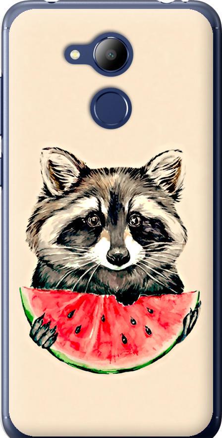 Чехол на Huawei Honor 6C Pro Енотик с арбузом (4605u-1358-42517)