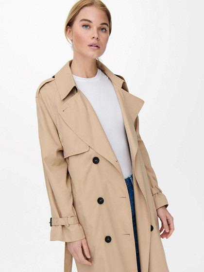 Тренчкот Only 15242306 XS бежевый - фото 4