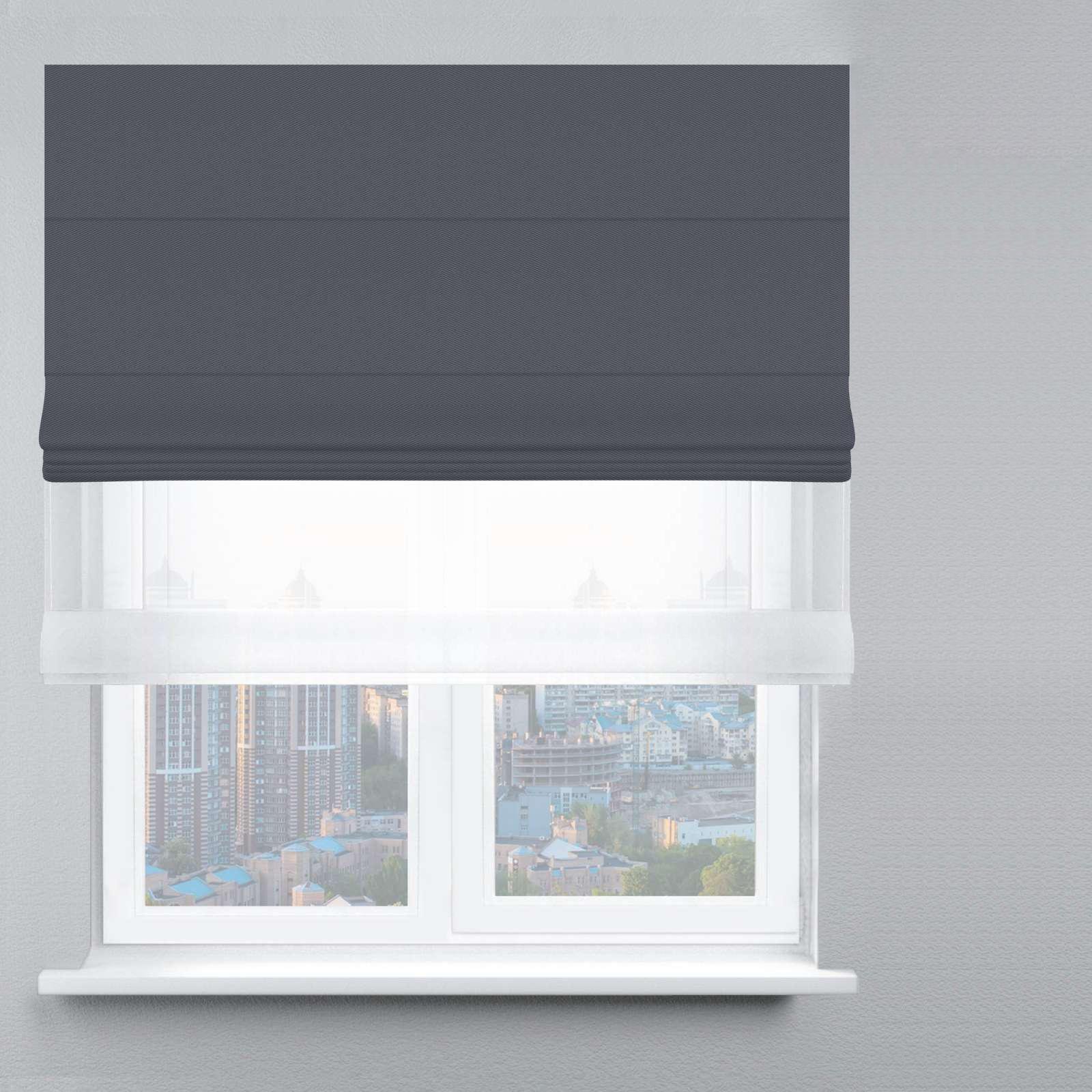 Римська штора день-ніч блекаут перфект 160х170 см Графітовий/Білий