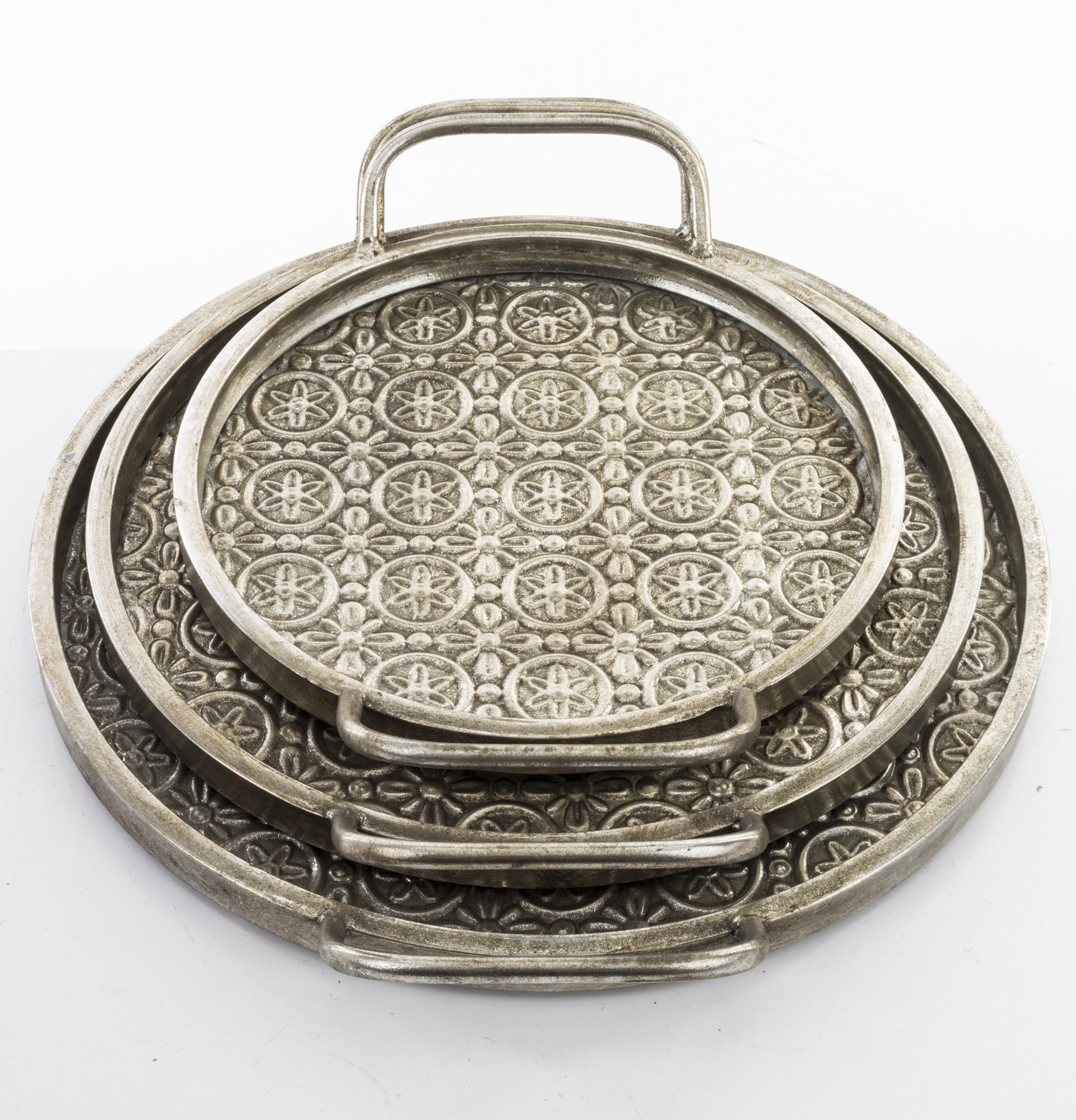 Набір таць декоративних 3 шт. 6,5x44,5x38/6,5x39,5x33,5/ 6x34,5x28 см (142388) - фото 5 Набір таць декоративних 3 шт. 6,5x44,5x38/6,5x39,5x33,5/ 6x34,5x28 см (142388) - фото 5