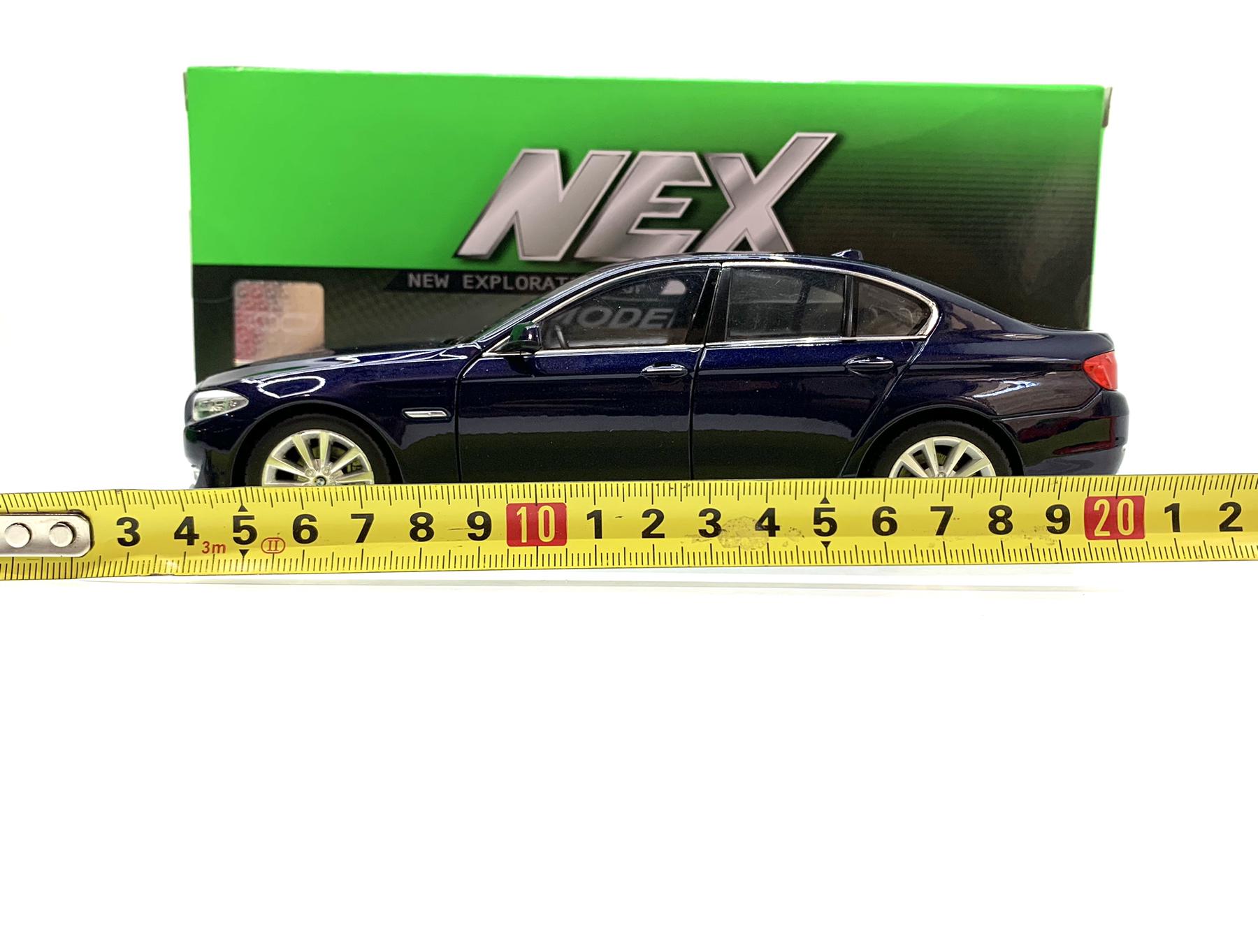 Машина Welly Nex BMW 5 series инерционная открываются двери и капот 18 см Темно-синий (24026W) - фото 10