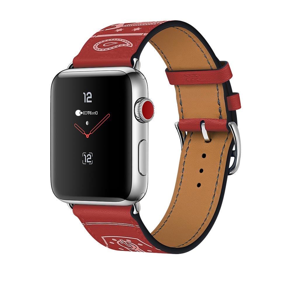 Кожаный ремешок для Apple Watch COTEetCI W13 42/44 мм Красный