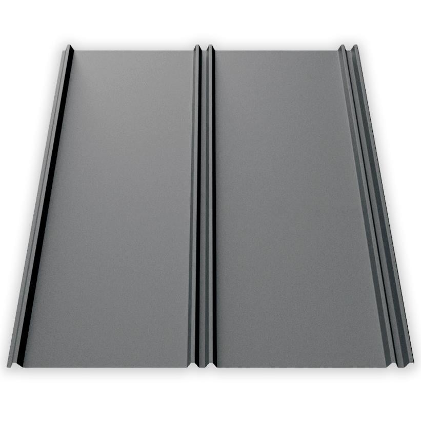 Фальц-настил AKM Zn 100 г/м2 0,43 мм 1120х2000 мм Ral 7024 Графит матовый (30302784)