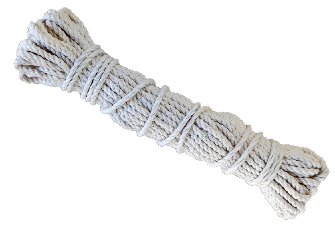 Веревка витая хлопчатобумажная Ø 5,0 мм х 20 м Зеленый (0679) - фото 2