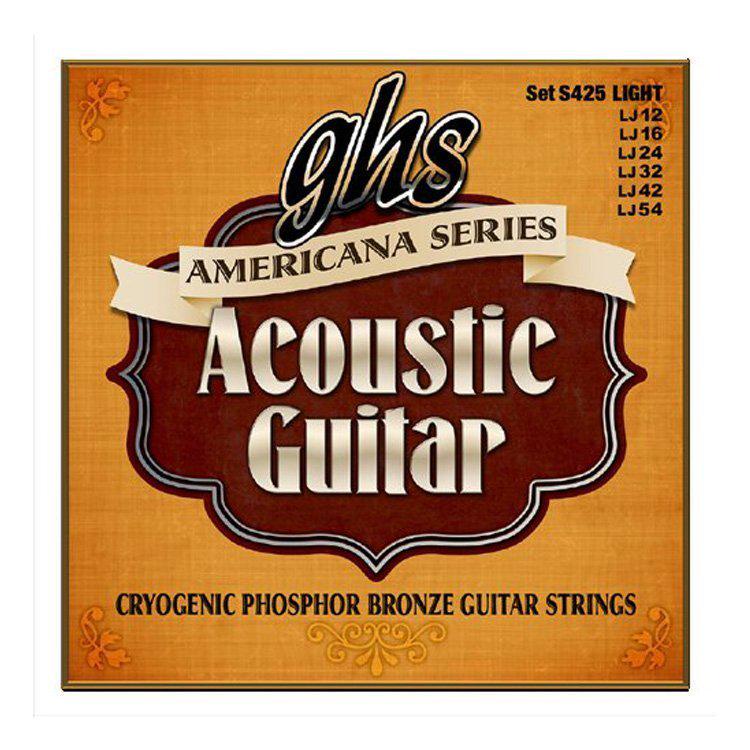 Струны для акустической гитары GHS Americana Phosphor Bronze S425 12-54 (122741)