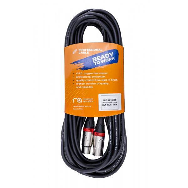 Кабель мікрофонний Maximum Acoustics MIC.XX10 OFC Red (52413) - фото 2 Кабель мікрофонний Maximum Acoustics MIC.XX10 OFC Red (52413) - фото 2