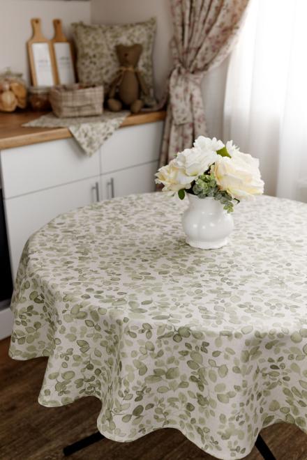 Скатерть Прованс Тереза Листочки d 180 см
