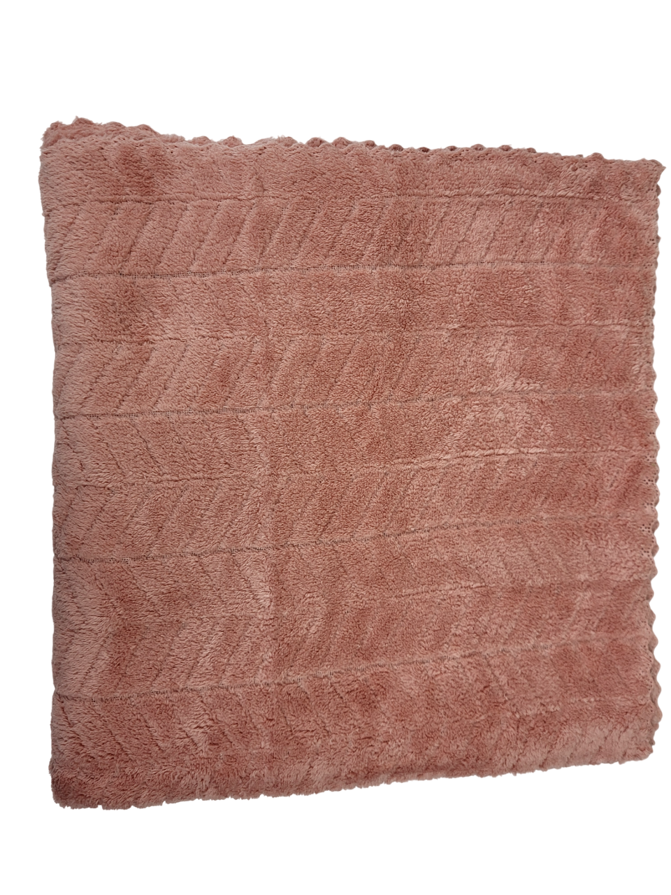 Полотенце банное Елочка микрофибра 140х70 см Персиковый (1679) - фото 1