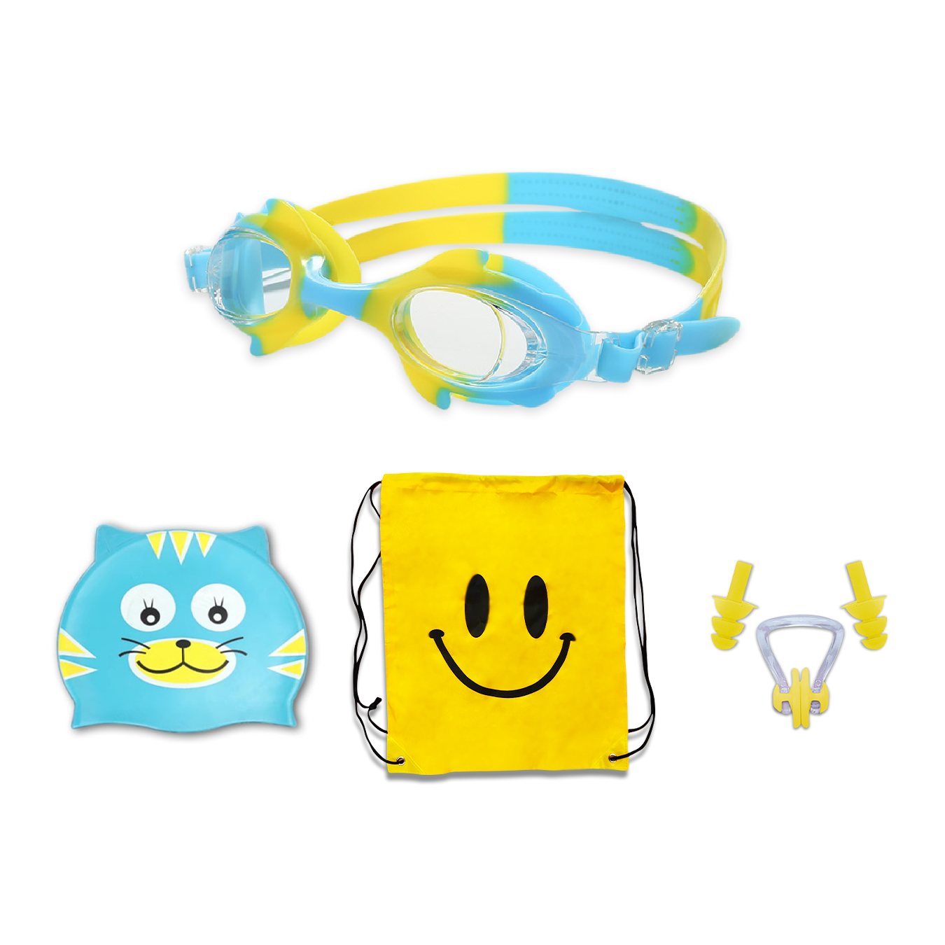 Набор для плавания детский Leacco Желто-голубой (NG-01 №4) - фото 1