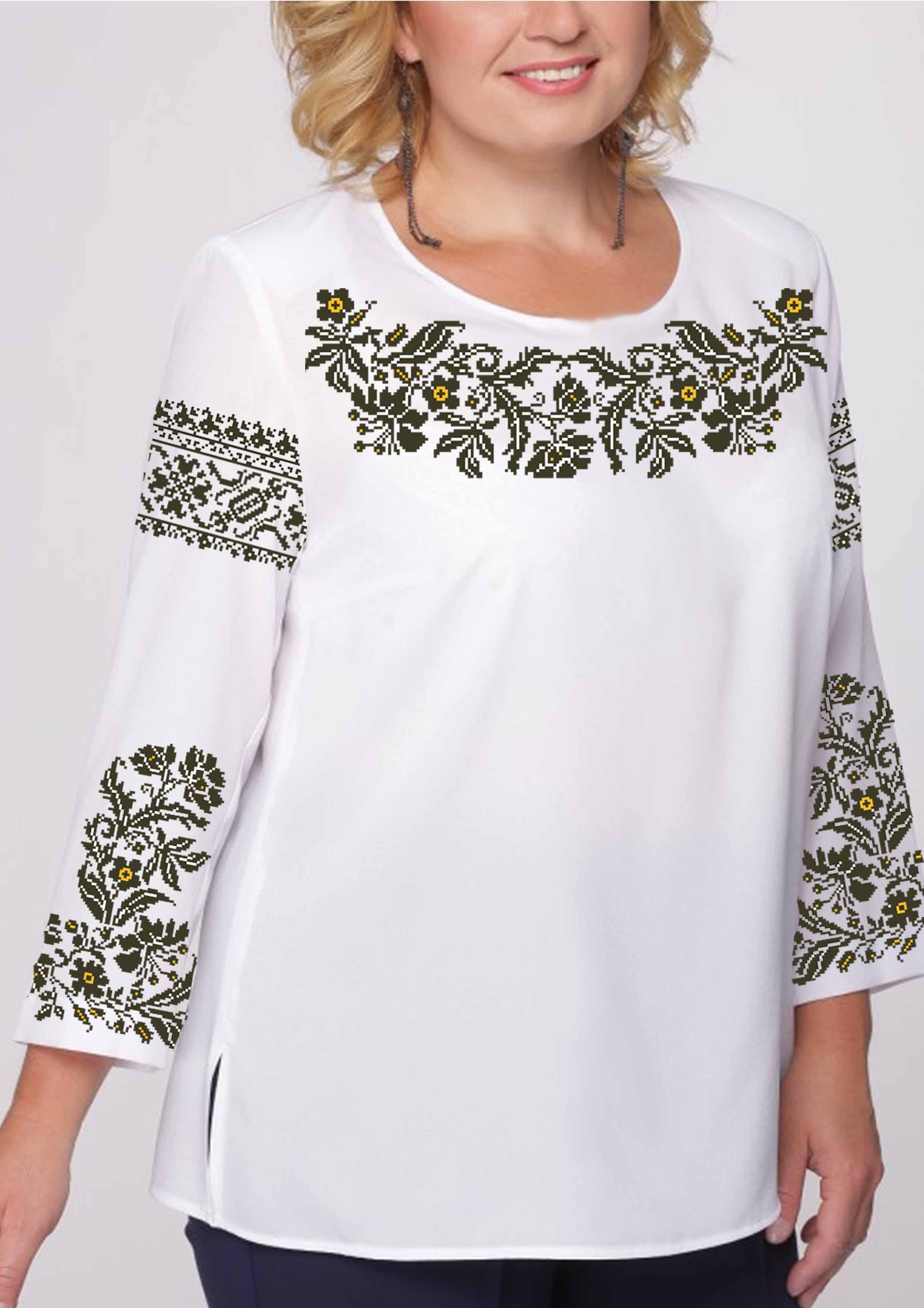 Заготовка для вишивки нитками або бісером сорочка СЖ-340 домоткане полотно Заготовка для вишивки нитками або бісером сорочка СЖ-340 домоткане полотно