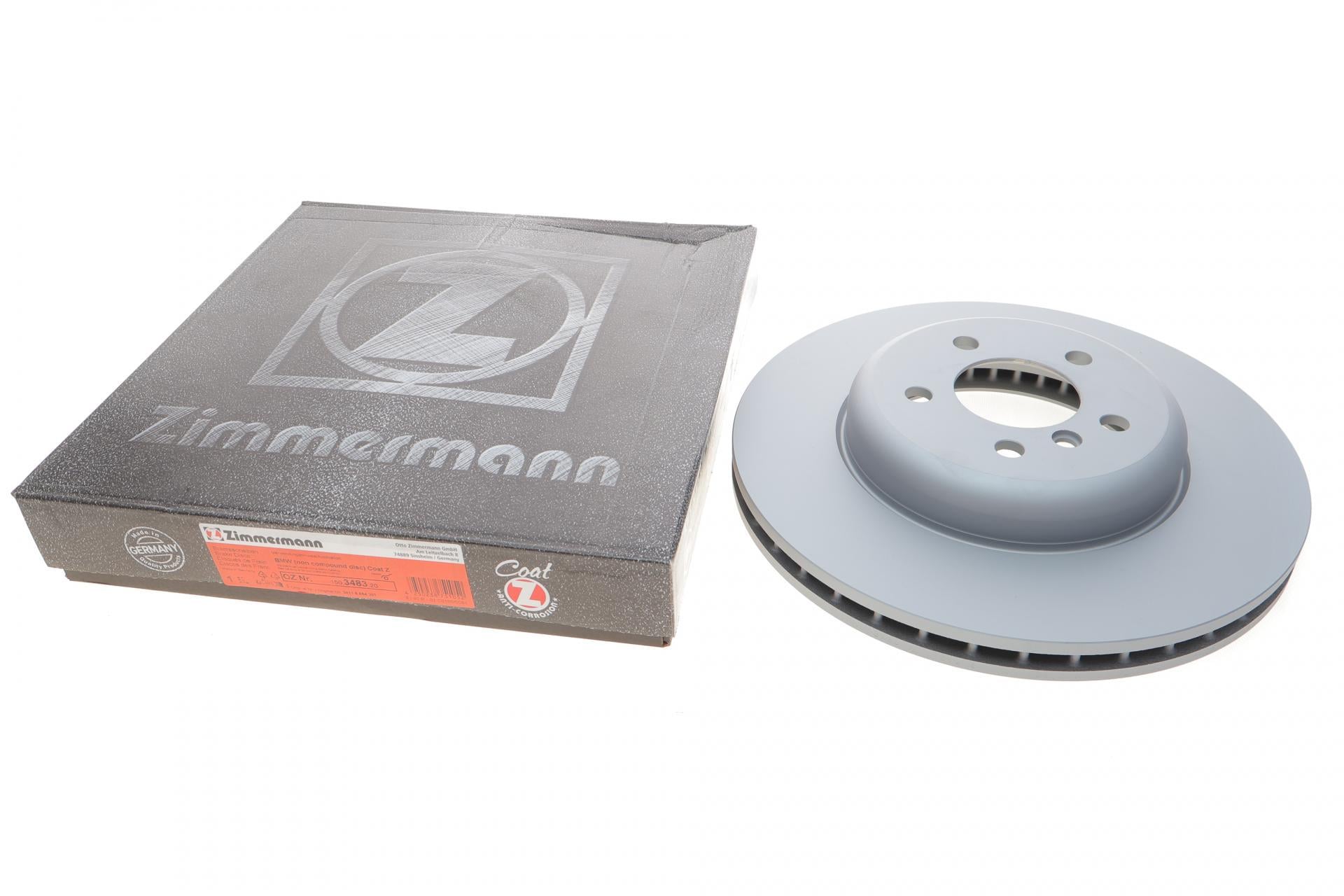 Диск тормозной передний ZIMMERMANN BMW 5 F10/F11/6 F06/F13 09- с покрытием с отверстиями вентилируемый 348x30 мм (150.3483.20 ZIMMERMANN) Диск тормозной передний ZIMMERMANN BMW 5 F10/F11/6 F06/F13 09- с покрытием с отверстиями вентилируемый 348x30 мм (150.3483.20 ZIMMERMANN)
