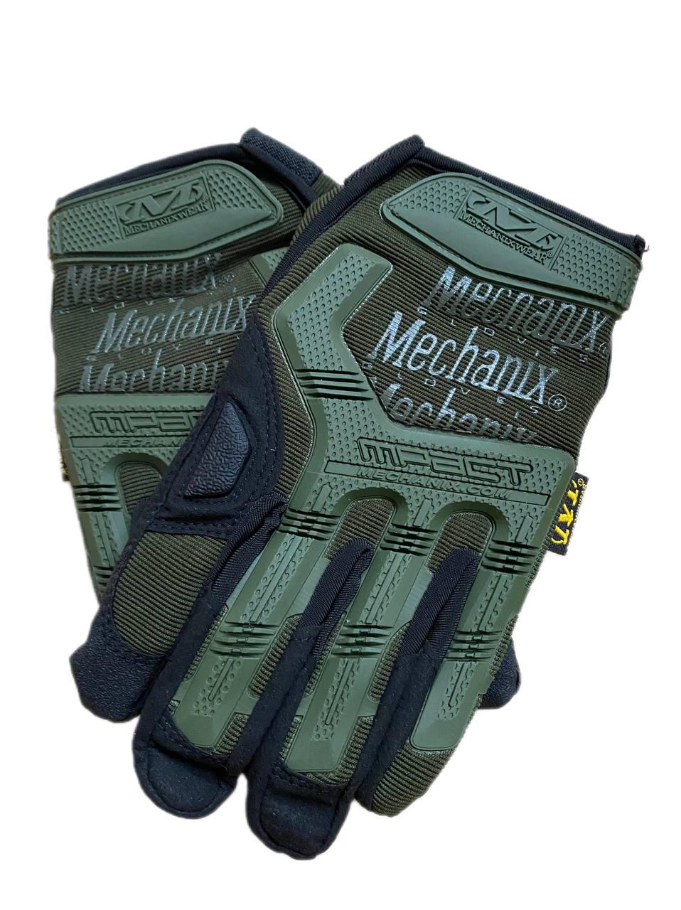 Рукавички Mechanix Wear M-Pact Gloves з пальчиками L Олива (12852791)