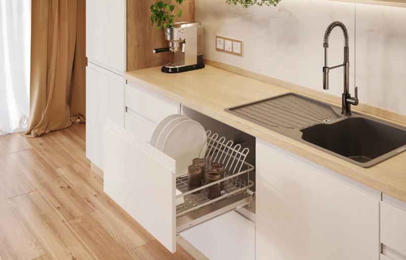 Сушилка для посуды GTV MOVIX выдвижная одноуровневая 800 мм Хром (OC-SZD800-01) - фото 2 Сушилка для посуды GTV MOVIX выдвижная одноуровневая 800 мм Хром (OC-SZD800-01) - фото 2