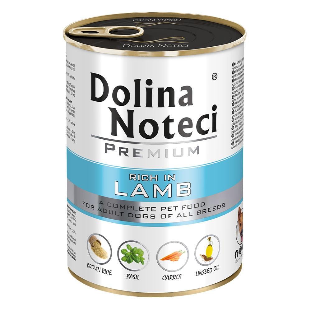 Консерва для собак Dolina Noteci Premium с ягненными овощами и рисом 400 г