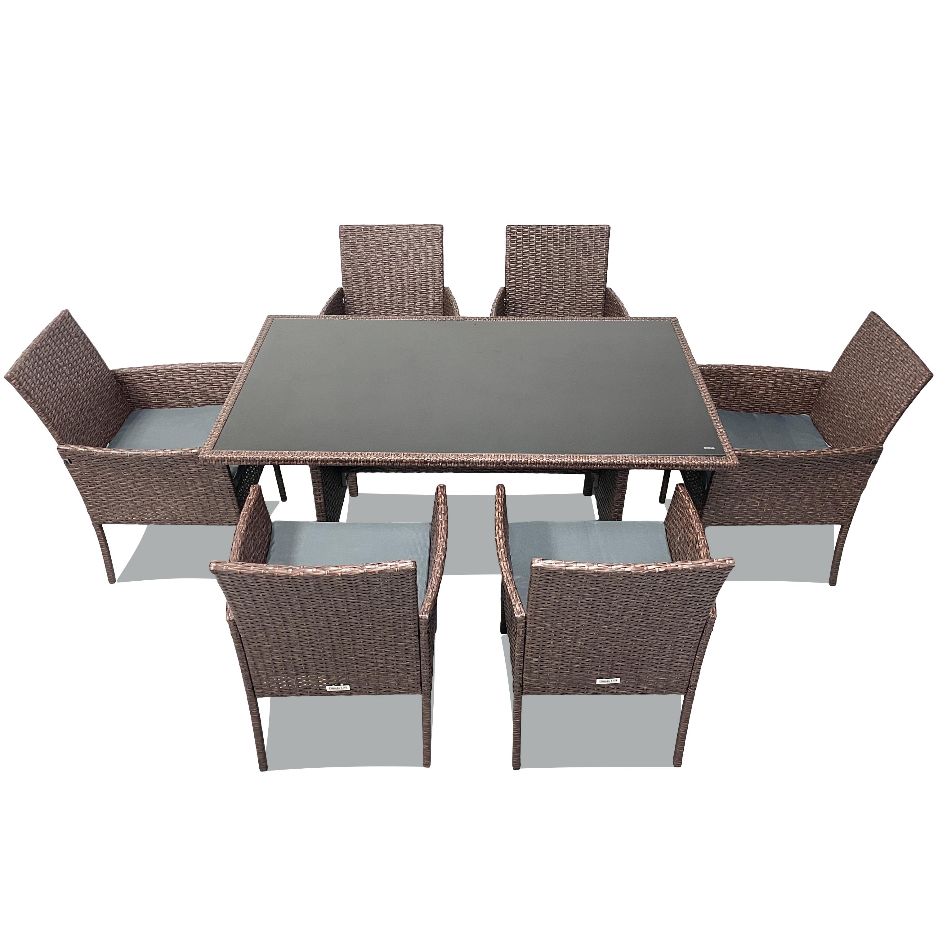 Набор садовой мебели из ротанга Lounge Loft Набор Big Family Темно-коричневый (203 Brown)