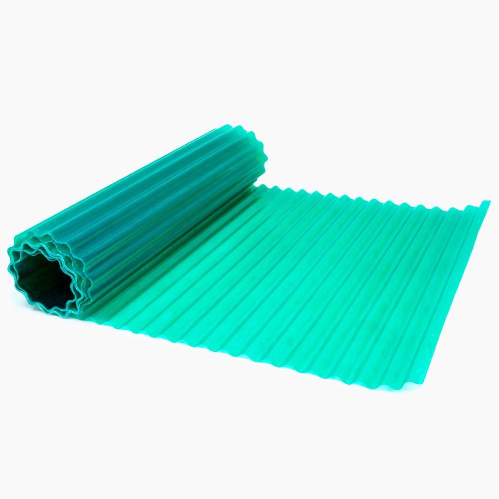 Шифер прозрачный PolyRoll волна 1,5 м x 0,6 мм Зеленый (PRGC15)