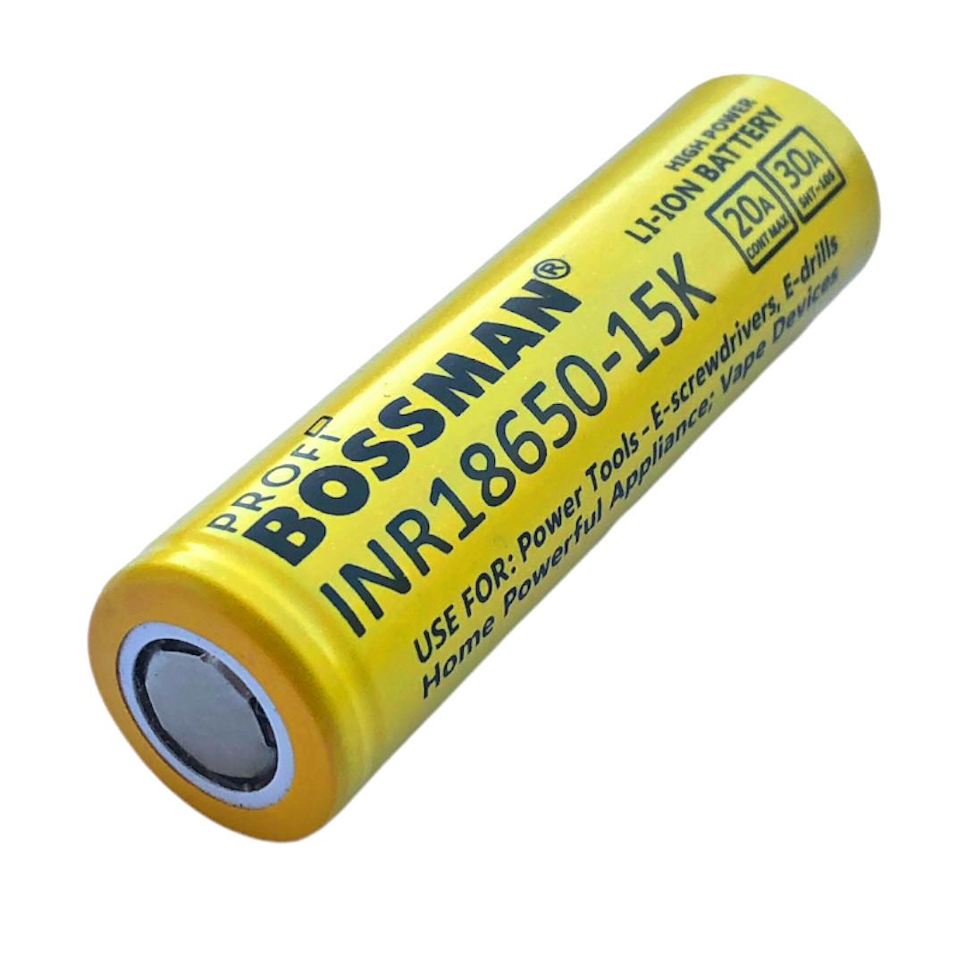 Аккумуляторный элемент Bossman INR18650-15K-1500 3,7В 20A (21994524)