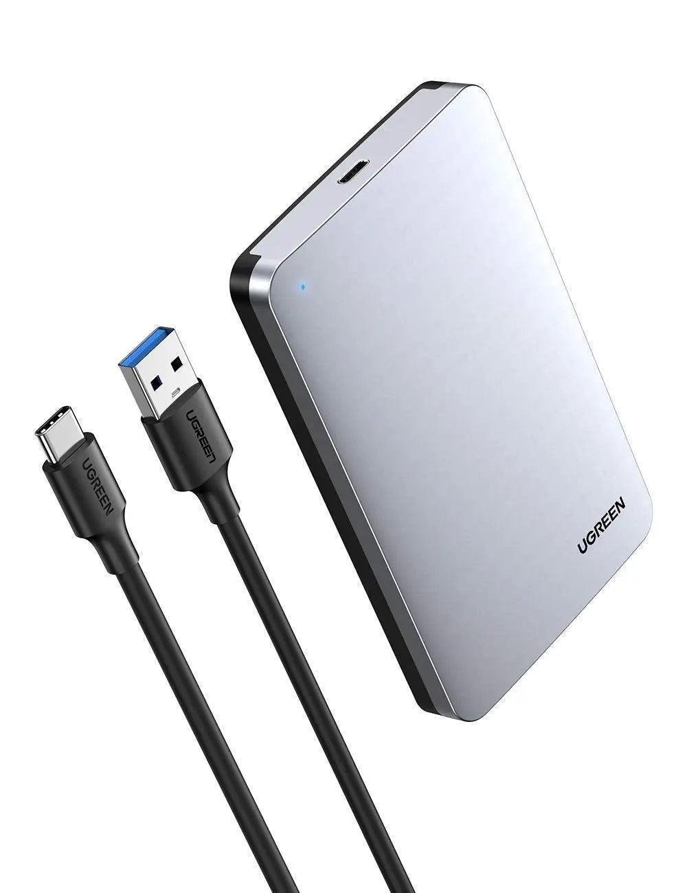 Кишеня зовнішня Ugreen USB-A USB-C 0.5 м Сірий (70498)