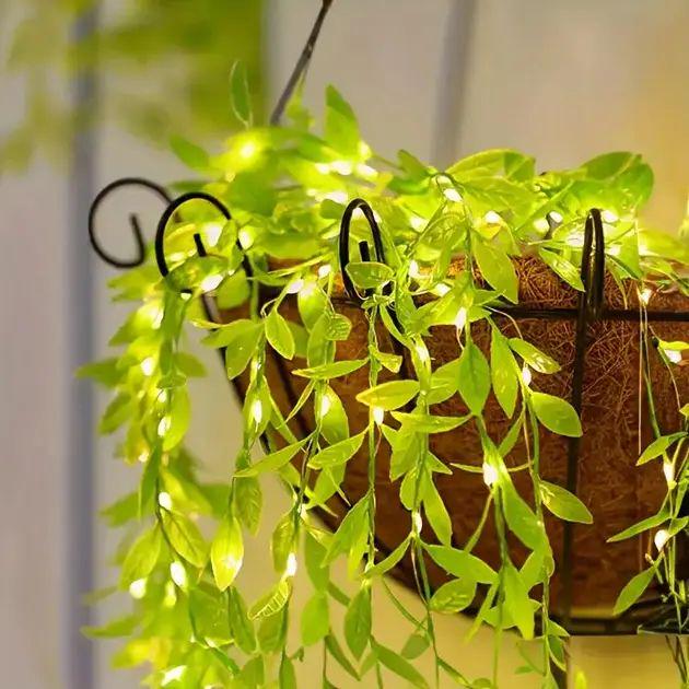Гірлянда роса "Зелена Верба" LED від мережі 50 см з тепло-білим світлом і зеленим проводом (opt-102776) - фото 6 Гірлянда роса "Зелена Верба" LED від мережі 50 см з тепло-білим світлом і зеленим проводом (opt-102776) - фото 6