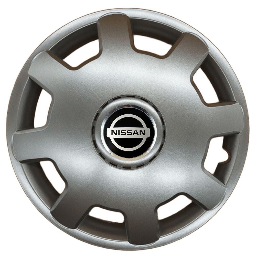 Ковпаки SJS 105 з логотипом Nissan 4 шт. R13 Срібний (2789080609)