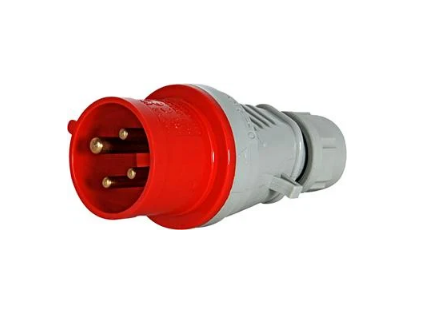 Силова вилка E.NEXT 3P+PE 16А 400 В переносна розбірна IP44 Червоний (3627-326)