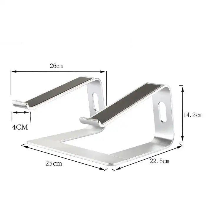 Алюмінієва підставка для ноутбука Aluminum Laptop Stand Silver (12674221) - фото 8