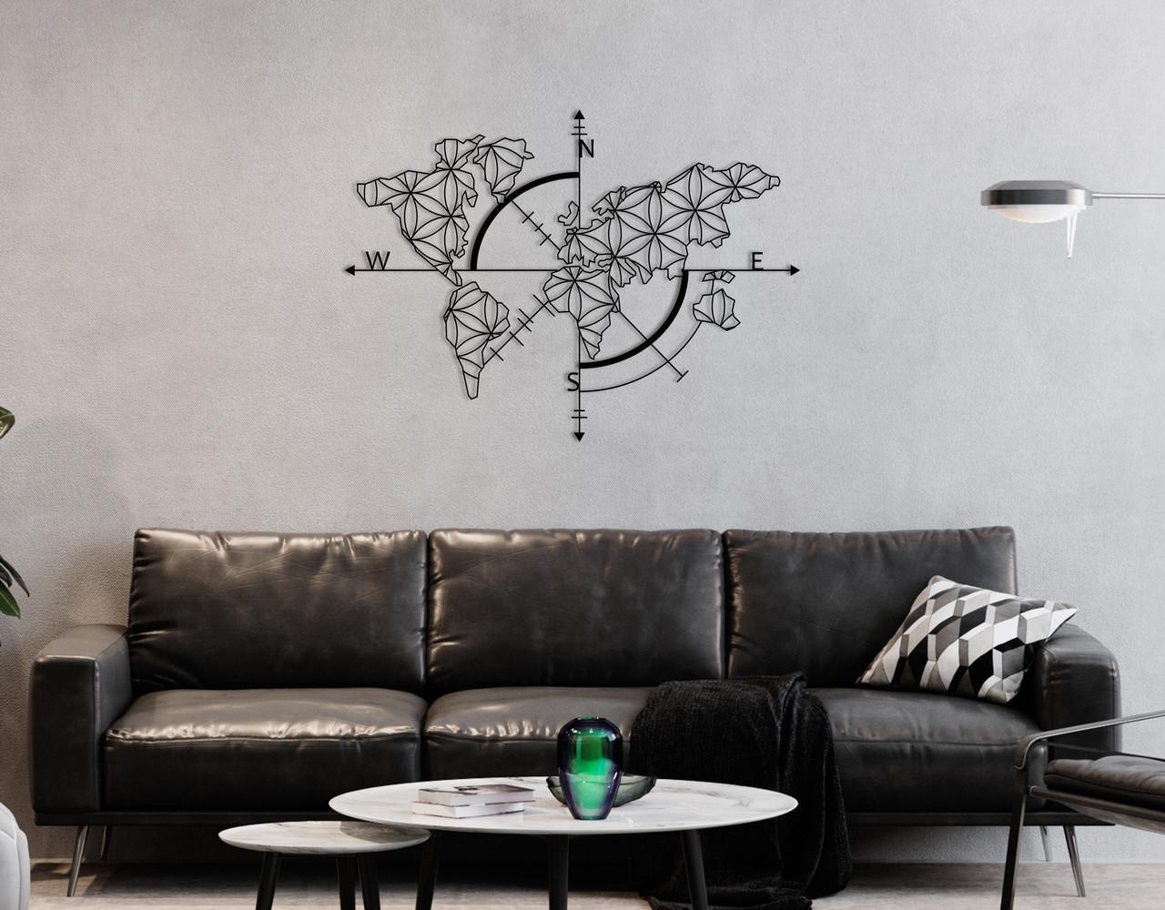 Декоративное панно на стену Upwood Decor World Design 80х111,2 см Black (1558893861)