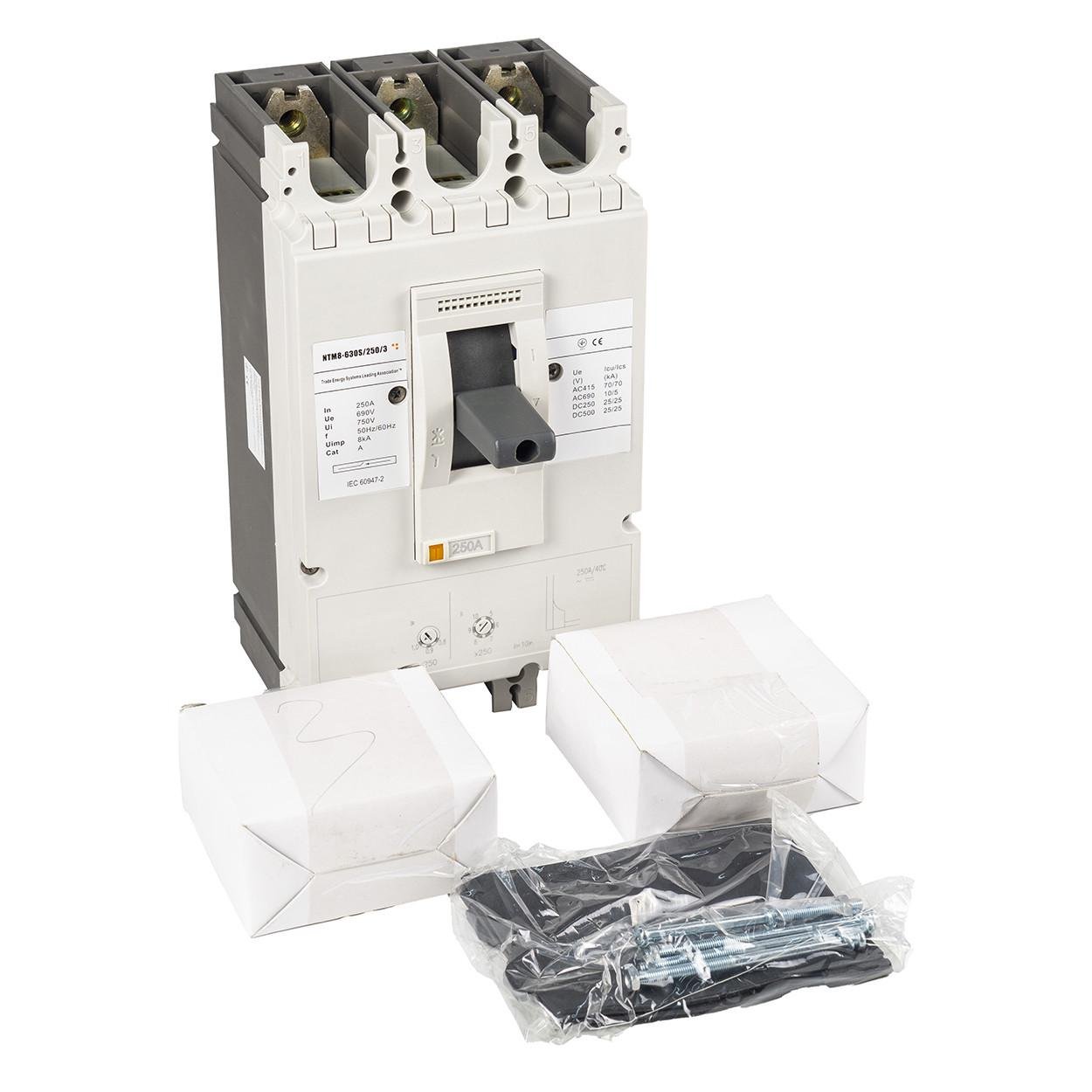 Автоматический выключатель расцепитель напряжения шкафный TESLA NTM8 630S 250А 3р (25) Автоматический выключатель расцепитель напряжения шкафный TESLA NTM8 630S 250А 3р (25)