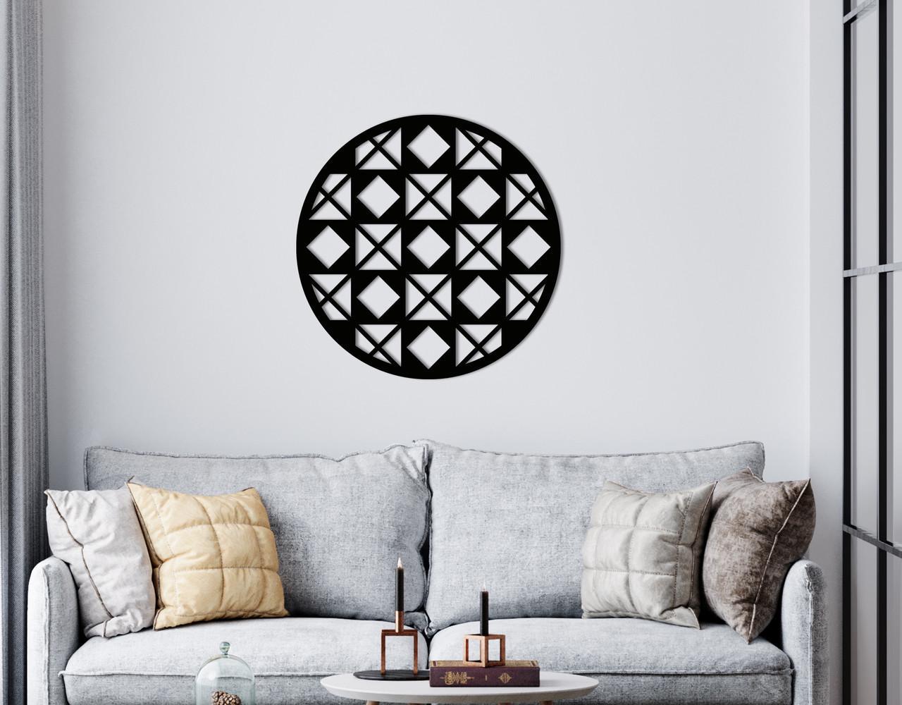 Декоративное панно на стену Upwood Decor Circle-056 22 50х50 см Black (1579736431)