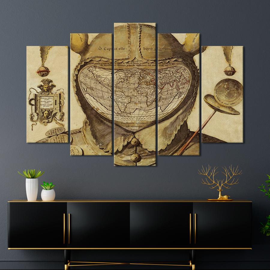 Картина карта Загадочная Карта шутовского колпака 187x119 см (A1330-5)