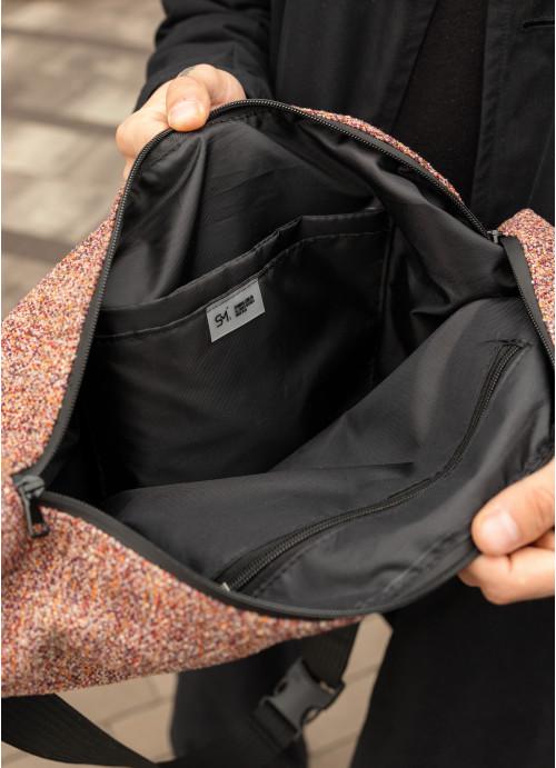 Мужская сумка хобо Sambag тканевая Терракотовый (723058428) - фото 7 Мужская сумка хобо Sambag тканевая Терракотовый (723058428) - фото 7