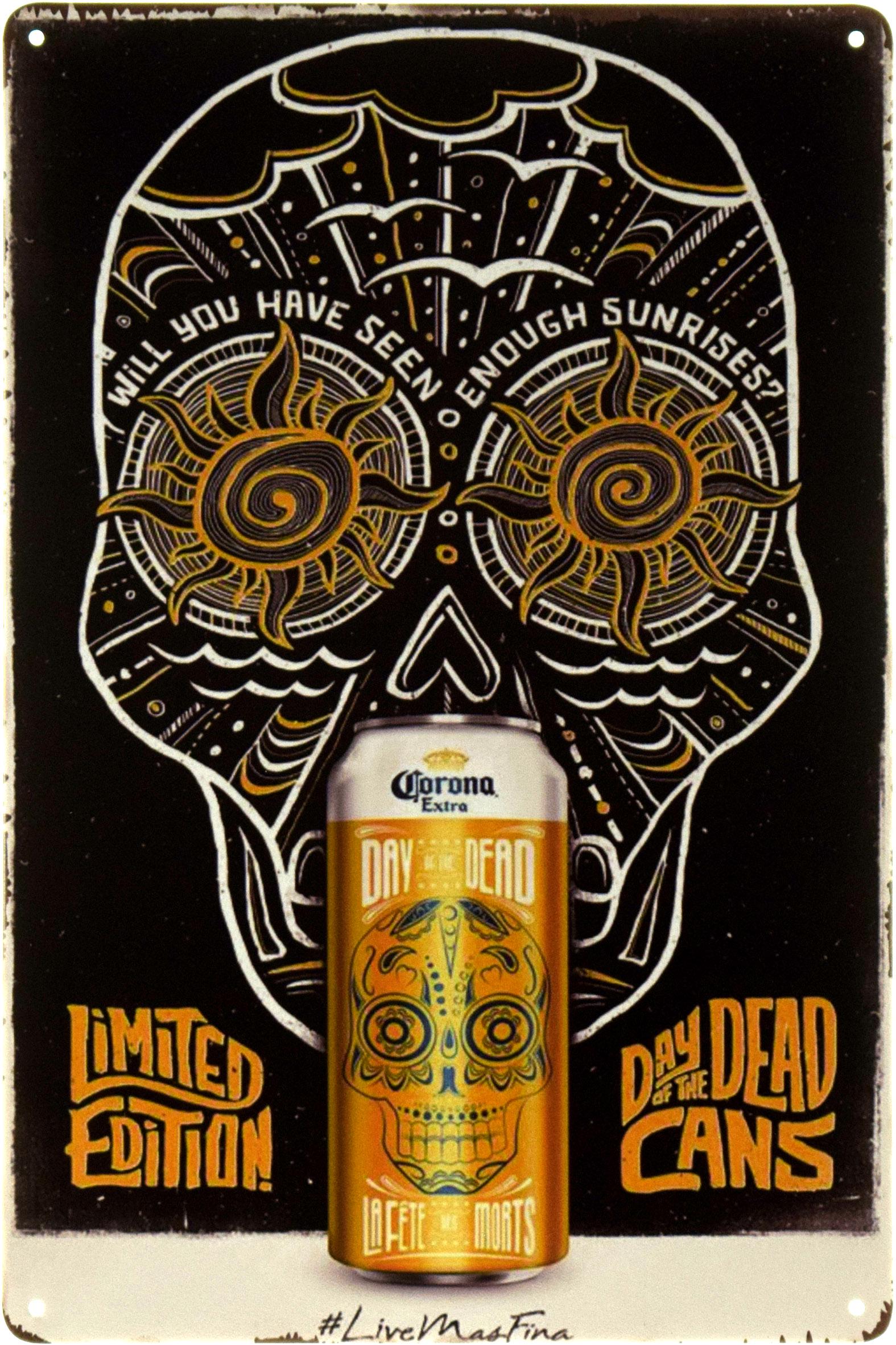 Табличка металева Corona Day Dead 20x30 см