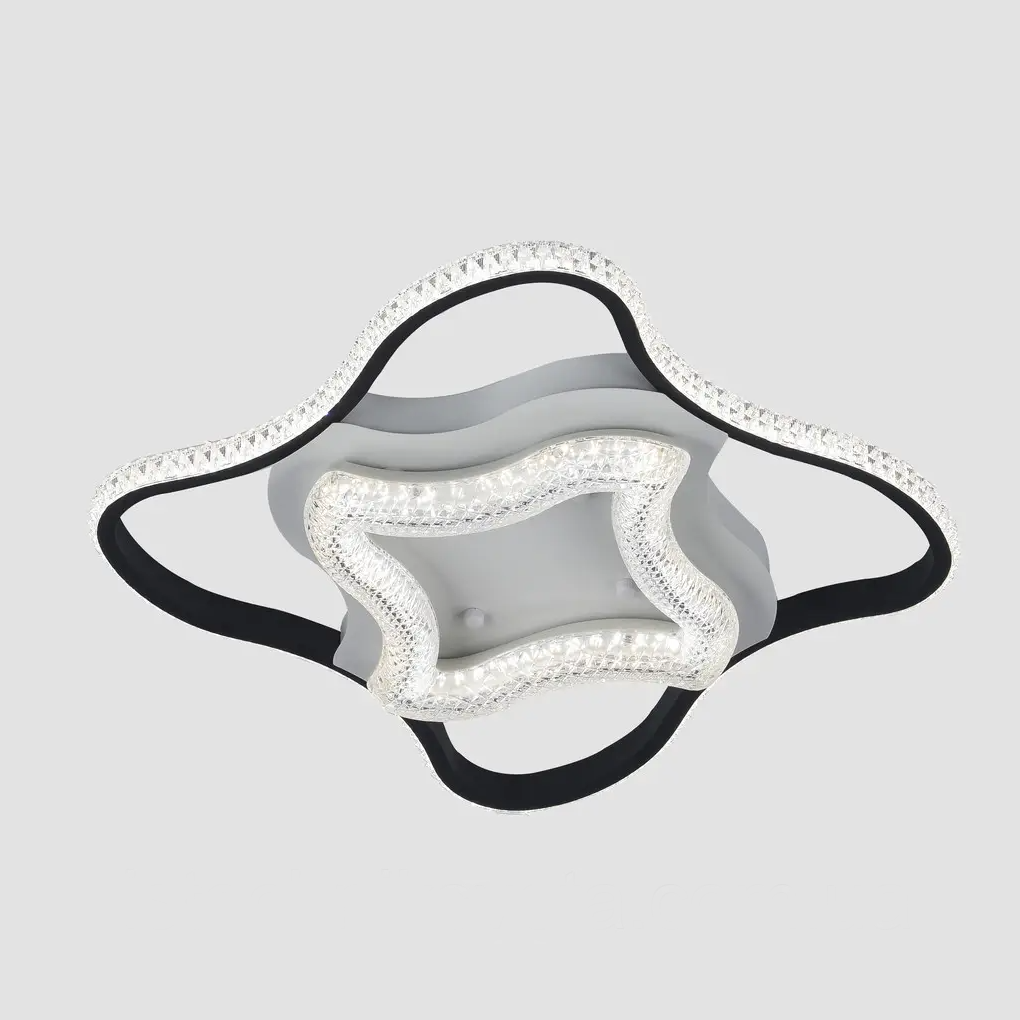 Светодиодная люстра Svet с пультом 72W 3000К-6500К Бело-черный (SC-8802-D460 WH+BK)